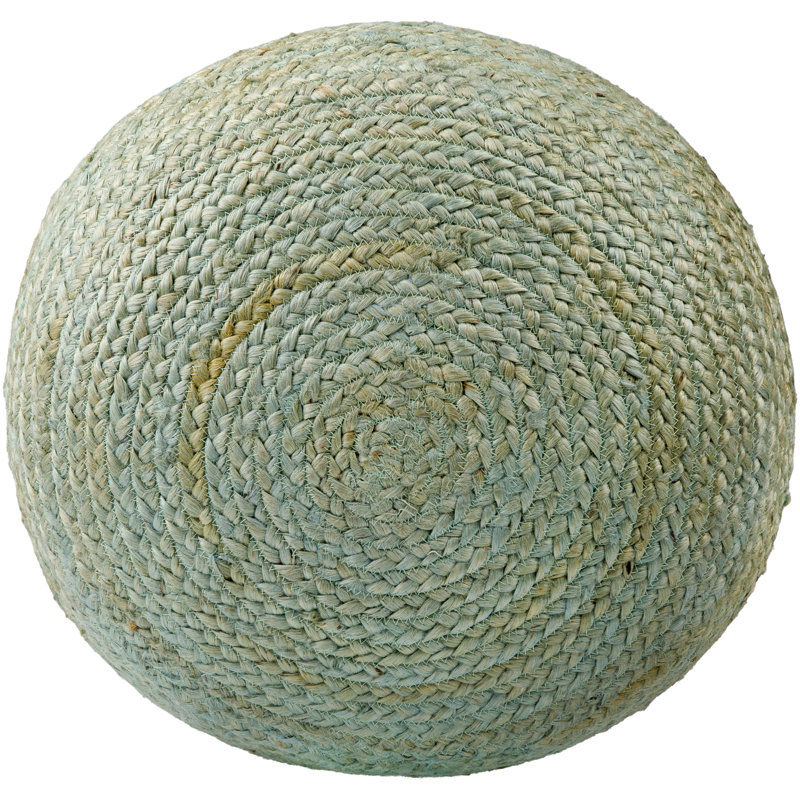 Rodriguez Upholstered Pouf, Aqua