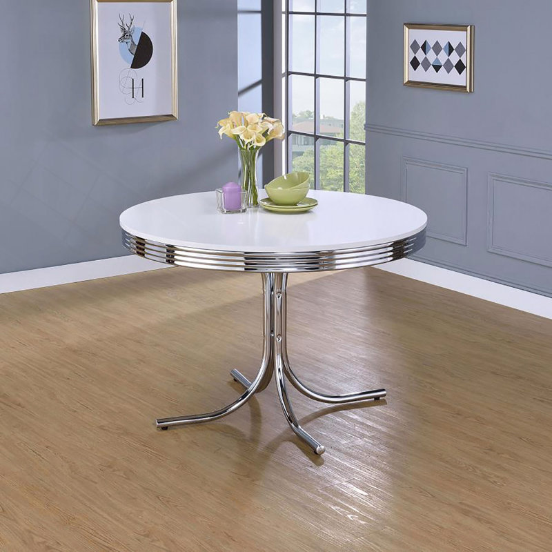 Chrome Round Dining Table