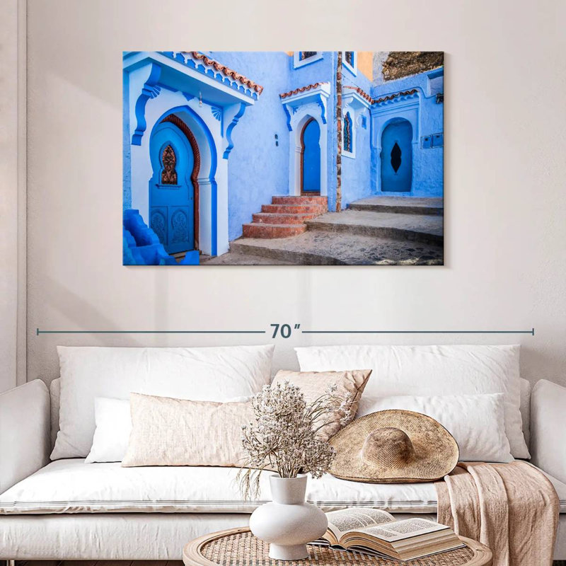 Nicci Moroccan Chefchaouen Homes, H 30 po x l 45 po