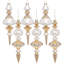 Elegant Finial Ornament, Set Of 6 - 9.5 Inches