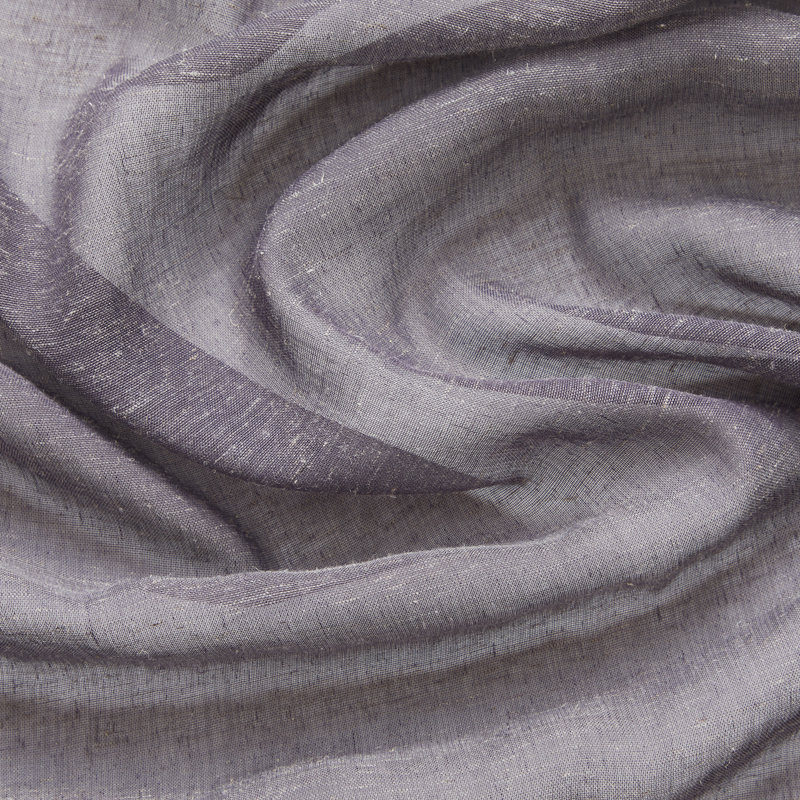 Linen Semi-Sheer Grommet Curtain Panels, 54" W x 96" L, Charcoal Gray