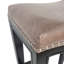 Tabouret de comptoir pliable en tissu gris clouté de 2 places avec siège en bois, idéal pour bistro en plein air, d'une profondeur de 18,25 po, d'une largeur de 12 po, d'une hauteur de 26,75 po, d'un bistro de 12,43 lb