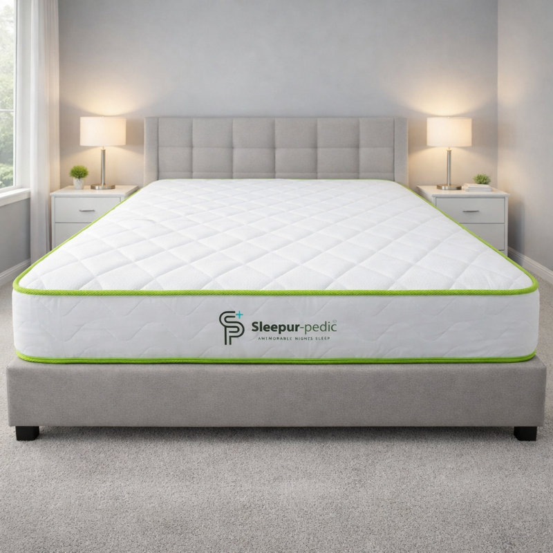 Single Mattress 90 X 190cm, Affordable 3ft Memory Foam and Spring Mattress. Approx. 7 inch/18cm Deep with Quilted Cool Touch Cover & Blue Tape Edge, Fire retardant, Soft-Med Firm Feel Ideal for Bunk Bed and Kids Bed Room