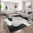 Modern Abstract Area Rugs Living Room Rug, Machine Washable Non Slip Rug for Bedroom, Low Pile Contemporary Floor Carpet for Dining Room Home Office, Foldable Thin Mat-2105837603