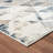 Dequone Ivory/Gray/Blue Geometric High-Low Area Rug-940293560