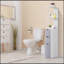 Armoire de rangement de salle de bain haute HOMcom de 54 po, tour à linge autoportante avec tablette à 2 niveaux et tiroirs, organisateur de plancher étroit, blanc-129195667