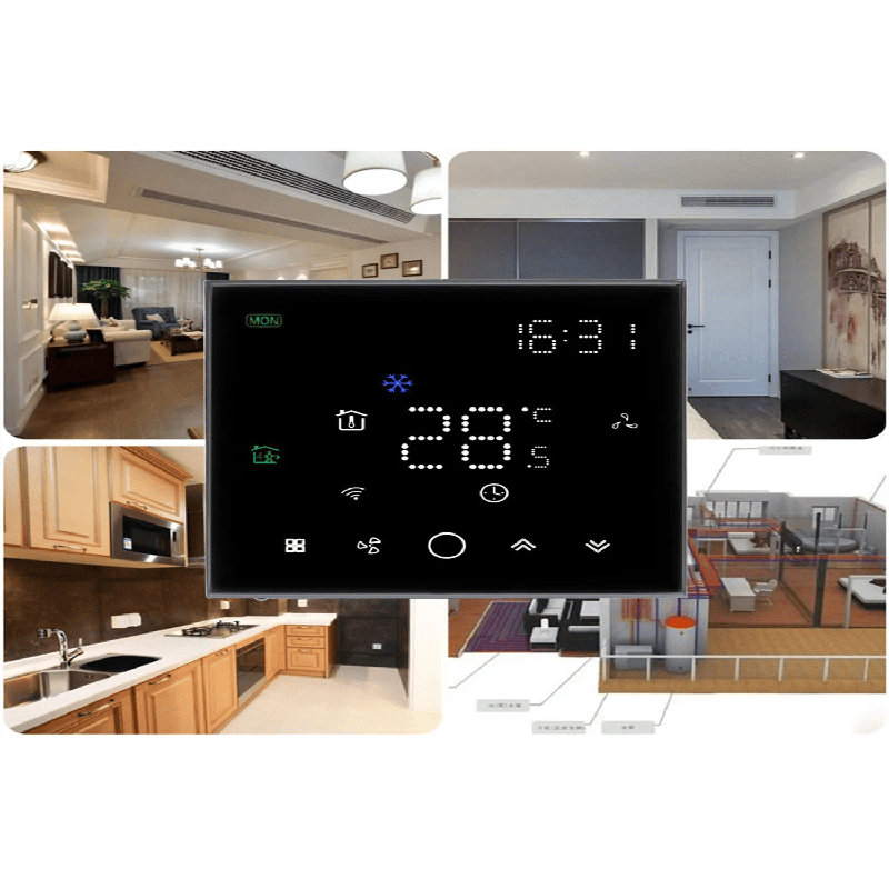 Smart Thermostat Wifi For Central Air Conditioner 24v Temperature 3 Speed Fan Wireless Controller Support Honeywell