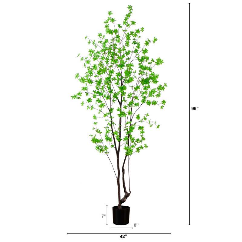 Faux arbre enkianthus 96 po en doublure de pot