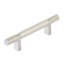 Emtek Select Cabinet Pull 3-1/2" C-C, Rectangular Bar Stem, Knurled Bar-1083877362-1109782401