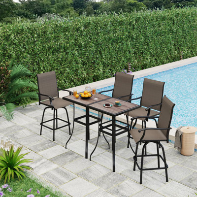 Alyne 4 - Person Patio Dining Set Square Table