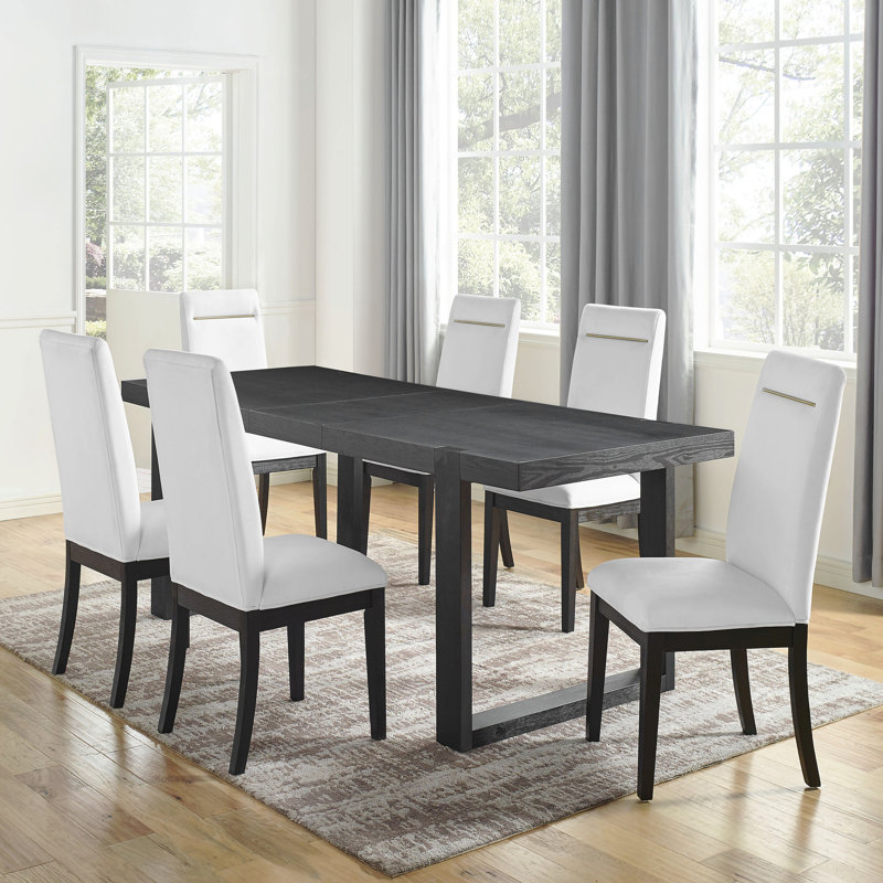 Ensemble de salle à manger 7 pièces, 7 pièces : table, 6 chaises