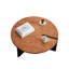 Table basse ronde en bois massif Retro-821943894