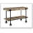 Industrial Style 1pc Sofa Table Natural Tone Slat Design Console Table Open Bottom