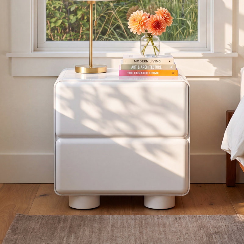 Liviana 22'' W Solid Wood Nightstand, White