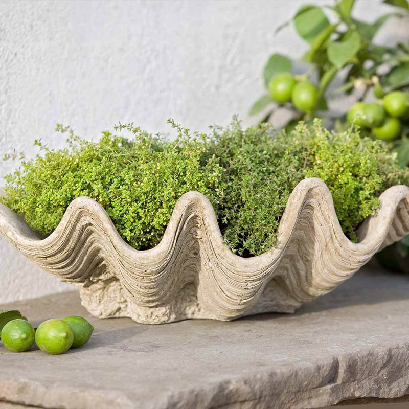 Handmade Planter, Aged Limestone