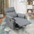 Curstyn 31.9" Wide Contemporary Soft Upholstered Swivel and Rocker Manual Recliner-1180237267