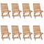Chaise de patio en teck avec coussins-1766684012