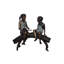 Deux enfants lisant sur une statue de bronze en forme de bûche - sculpture idéale pour la maison / jardin Cerys, L 44 po x l 17 po x H 42 po