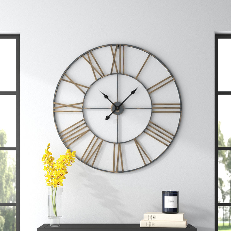 Horloge murale Solange, Grand, Brun foncé