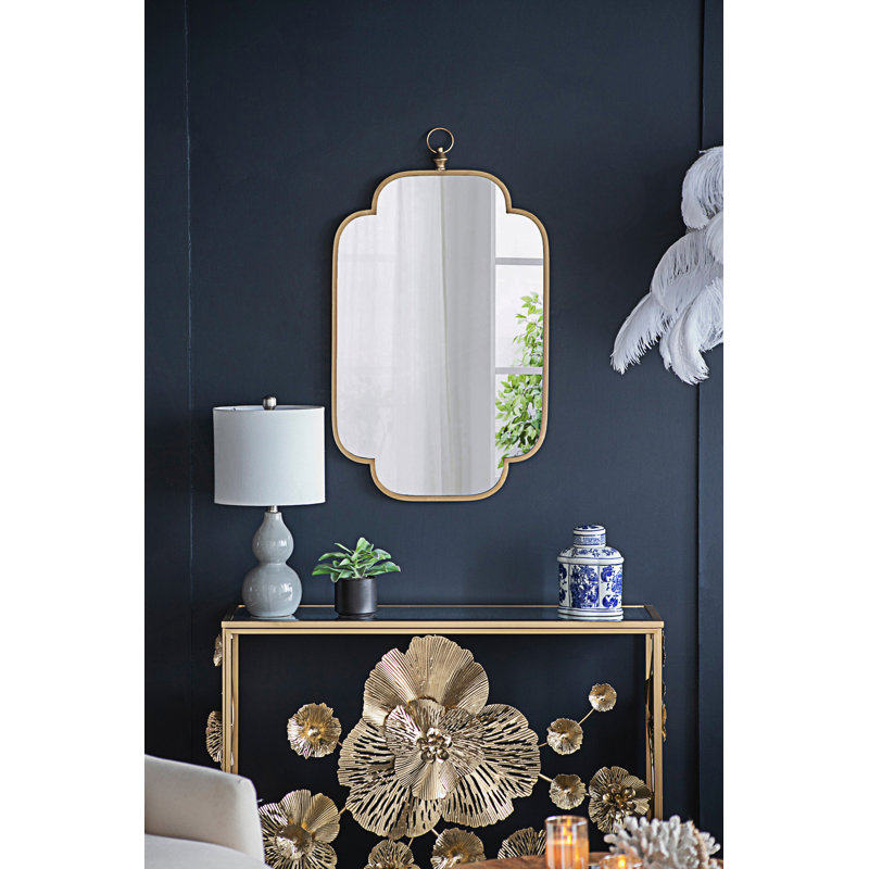 Miroir mural décoratif avec bords entaillés