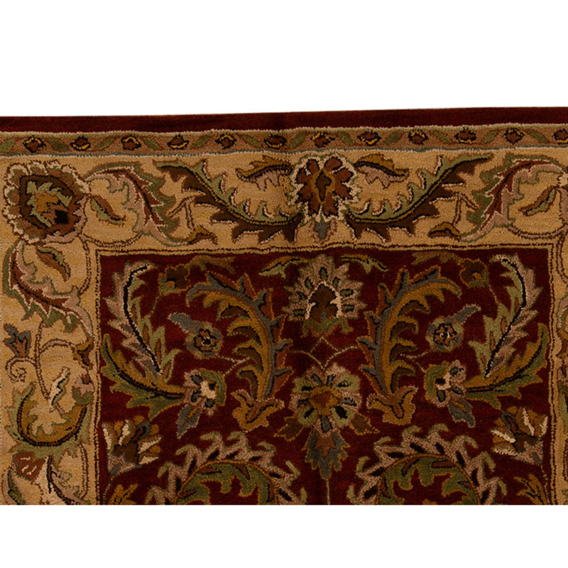 High-Quality Hand-Knotted Red And Blue Area Rug