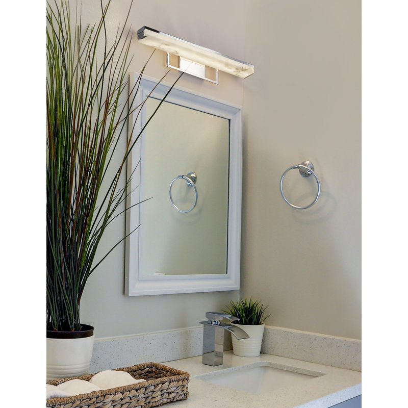 Éclairage pour salle de bain 1 lumière DEL à intensité variable Leith, Crème, Noir mat
