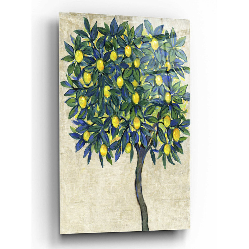 «Lemon Tree Composition I» par Tim O'Toole, art mural en verre acrylique, H 16 po x l 12 po x P 0,13 po