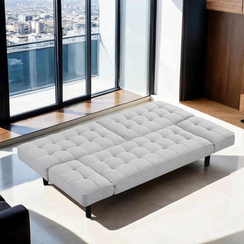 Canapé futon avec dossier capitonné Biscuit