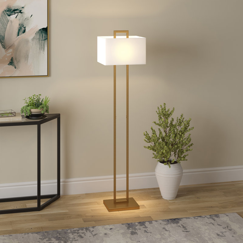 Lampe sur pied H 68 po Ronny, Laiton