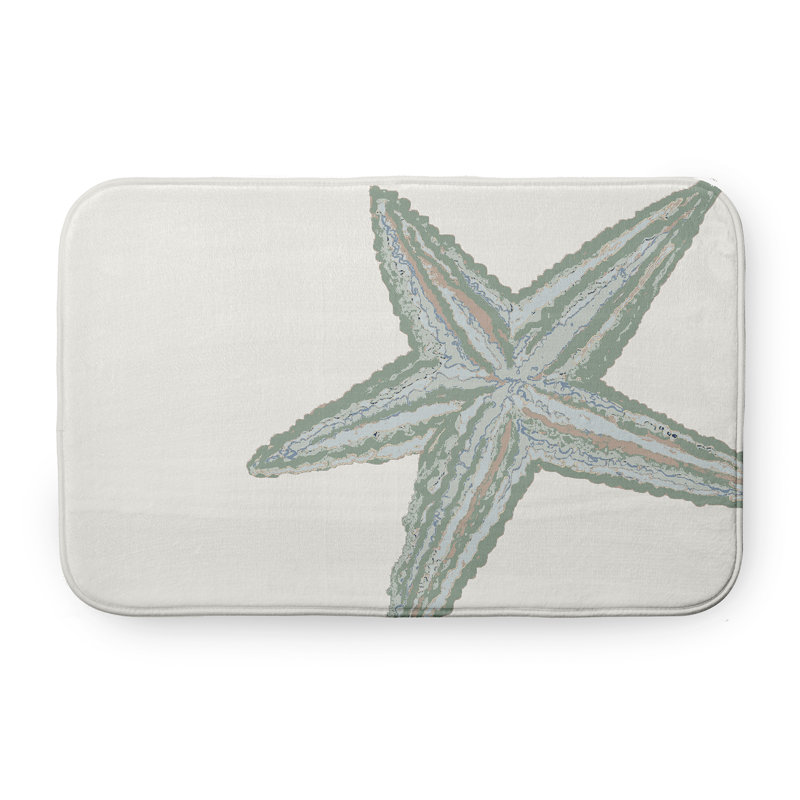 Tapis de bain Beach, Vert, L 17 po x L 24 po