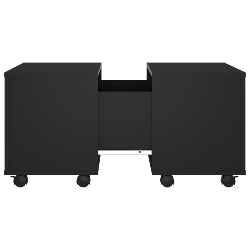 Manufactured Wood Frame Single Coffee Table, Black