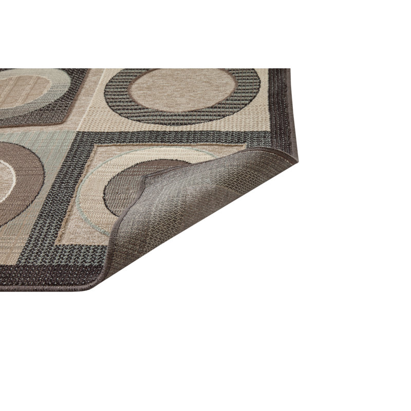 Tapis gris à motif géométrique Aleenah, Rectangle 7 pi 9 po x 10 pi 8 po