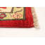 Tapis unique en laine noué à la main de style nouvel âge Gazni rouge / beige 6 pi 7 po x 9 pi 5 po