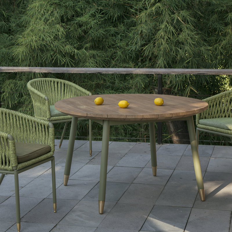 Plank Outdoor Round Dining Table