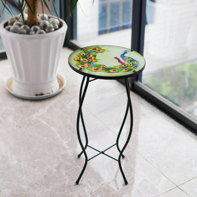 Balalan Round Metal Outdoor Side Table , 30.5cm cm W 30.5cm cm D