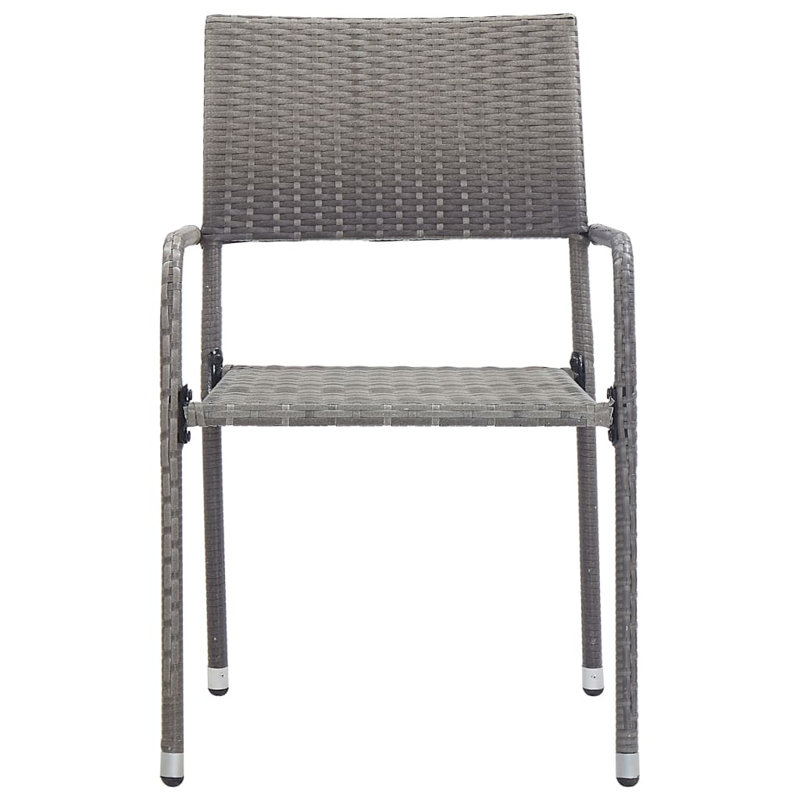 Ensemble bistro rectangulaire pour 2 personnes Khamilla, gris