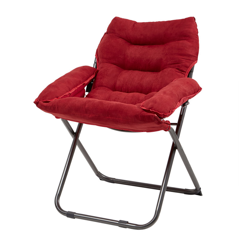Fauteuil club capitonné de 26 po de largeur, Microfibre / microsuède cramoisi