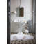 Cotton Floral Area Rug in White/Brown/Pearl Gray