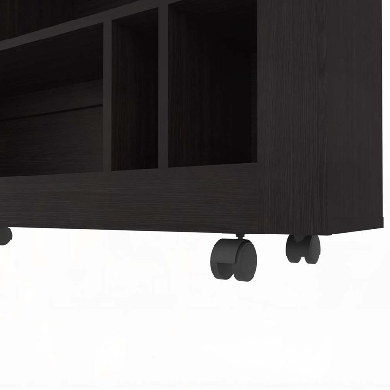 Console en mélamine avec rangement ouvert Wengue