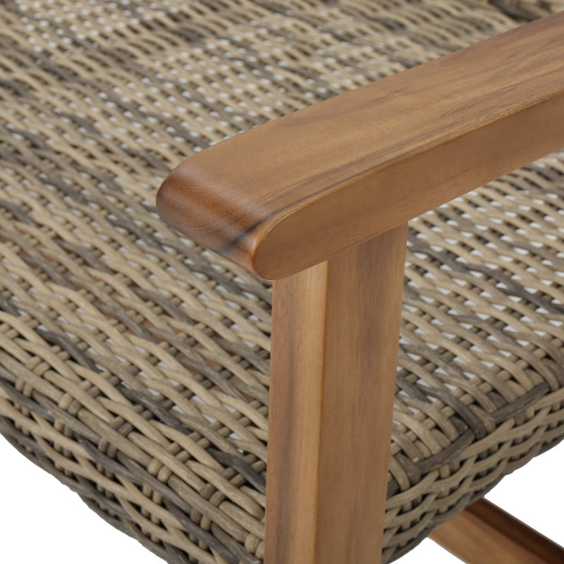 Causeuse d'extérieur large Bedingfield, Teinture naturelle / gris