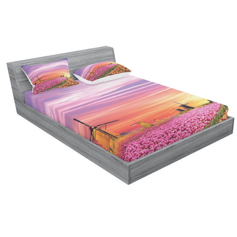 Microfiber Sheet Set, Queen Sheet Set with Fitted Sheet