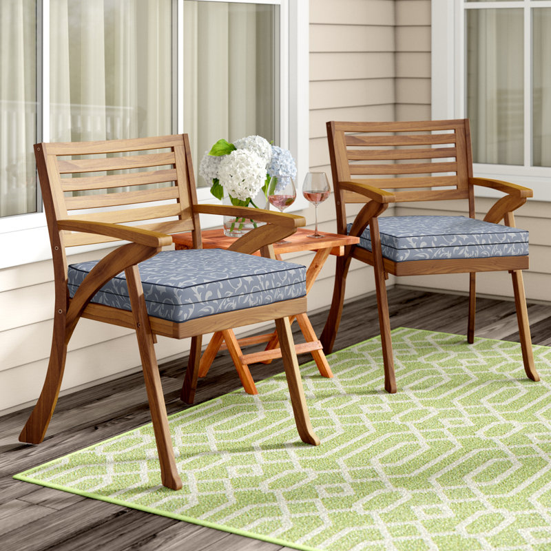 Outdoor Square Printed Cushion Cover, Decorative Cushion Sofa Cover With Piping, 5" H x 21" W x 21" D
