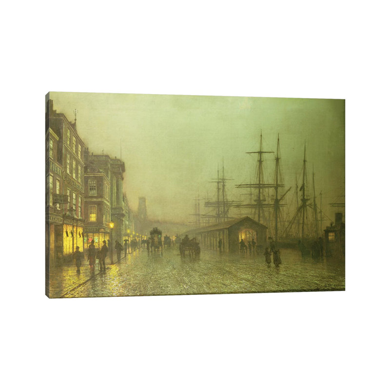 Liverpool Docks by John Atkinson Grimshaw - Wrapped Canvas Print, 101.6 cm H x 66.04 cm W x 1.91 cm D