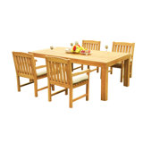 Canberra Outdoor - Piece Teak Dining Set