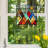 Zayne 10"H Beyond the Mountain Tops Multicoloured Window Panel