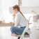 Nahjee Space-Saving Ergonomic Home Office Task Chair with Filp-Up Armrests