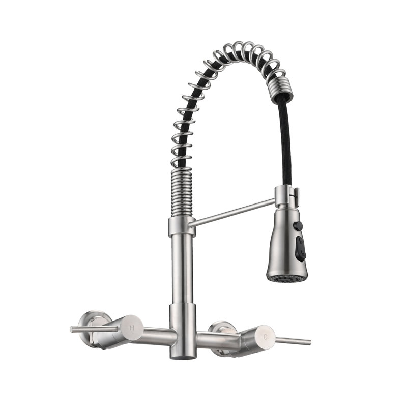 SOUEEUM Pull Down Kitchen Faucet, Silver