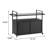 Outdoor Wicker Bar Cart, Patio Wine Serving Cart With Wheels, Rolling Rattan Beverage Bar Counter Table With Glass Top-451884205