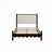 Ines Retro Style Solid Wood Platform Bed Frame with Vegan Leather Upholstered Headboard-1339013835-1339013833