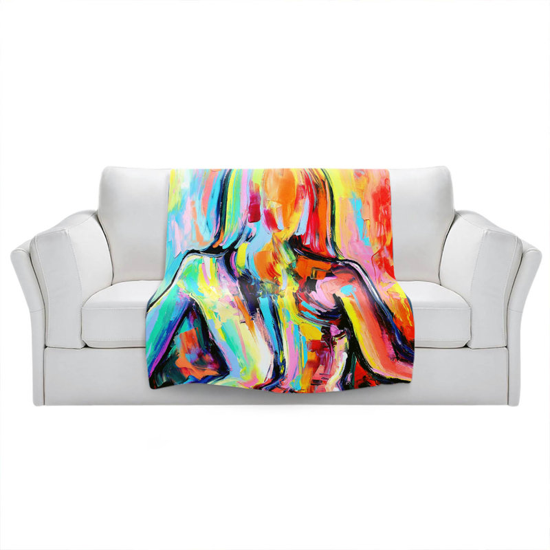 Hand Woven Throw Blanket, 51" x 60"